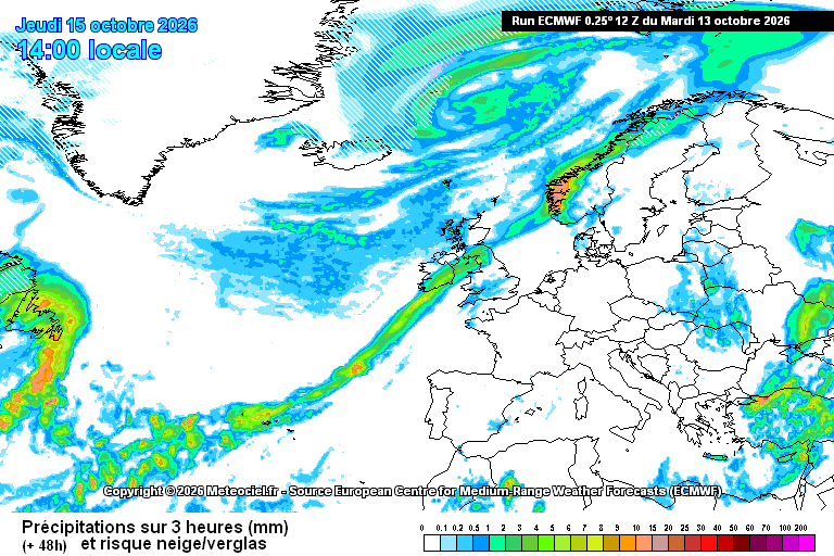 Cumul de pluie à J+1 indisponible