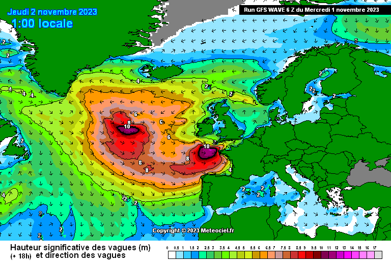 Tempestade Ciarán - Últimas Informações 01112023 - Atualização